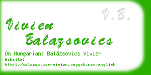 vivien balazsovics business card